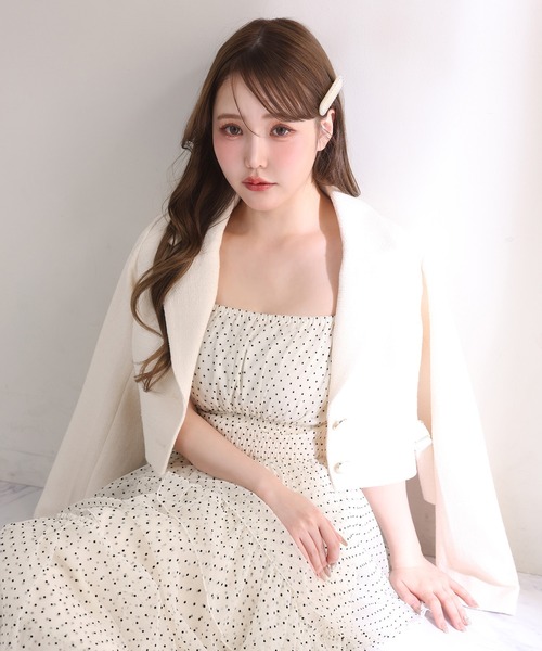 セール】肩リボンティアードロングワンピース（ワンピース）｜one