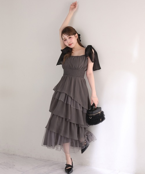 NICE CLAUP アメスリティアードロングワンピース one after another NICE CLAUP｜アメスリティアードロングワンピース
