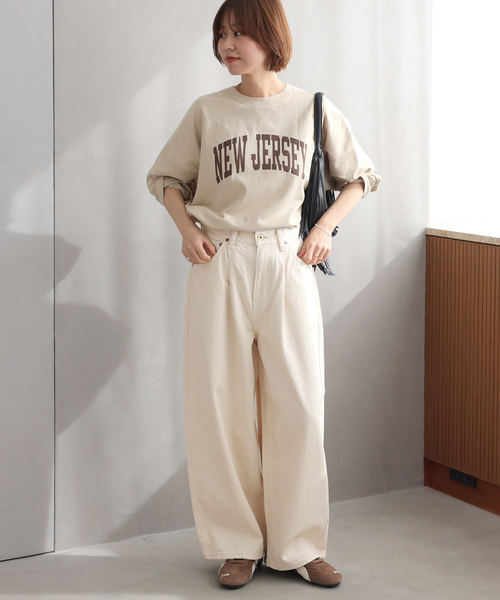 Lee（リー）の「［26SS新作］【Lee /リー】タックライダースパンツ（その他パンツ・レディース・ネイビー/アイボリー・SMALL/X-SMALL）」の3枚目の写真