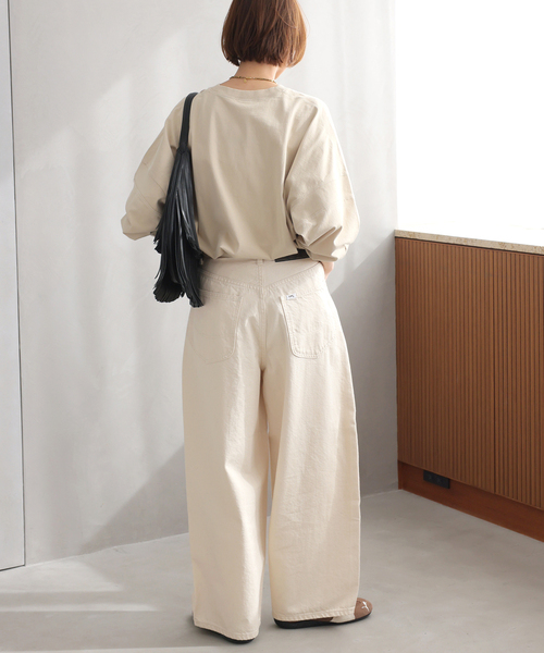 Lee（リー）の「［26SS新作］【Lee /リー】タックライダースパンツ（その他パンツ・レディース・ネイビー/アイボリー・SMALL/X-SMALL）」の6枚目の写真