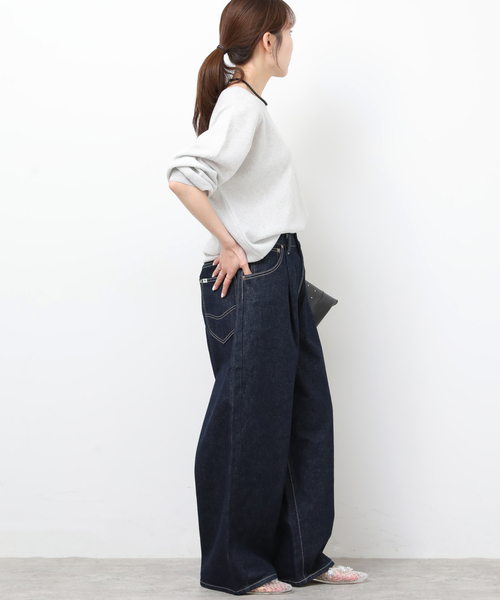 Lee（リー）の「［26SS新作］【Lee /リー】タックライダースパンツ（その他パンツ・レディース・ネイビー/アイボリー・SMALL/X-SMALL）」の12枚目の写真