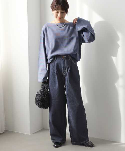 Lee（リー）の「［26SS新作］【Lee /リー】タックライダースパンツ（その他パンツ・レディース・ネイビー/アイボリー・SMALL/X-SMALL）」の18枚目の写真