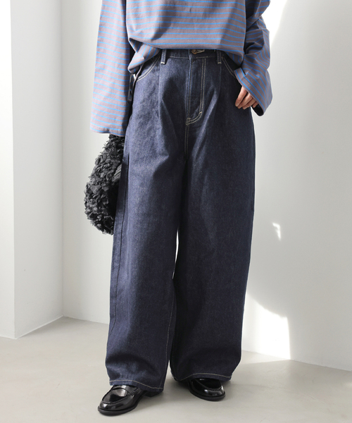 Lee（リー）の「［26SS新作］【Lee /リー】タックライダースパンツ（その他パンツ・レディース・ネイビー/アイボリー・SMALL/X-SMALL）」の20枚目の写真