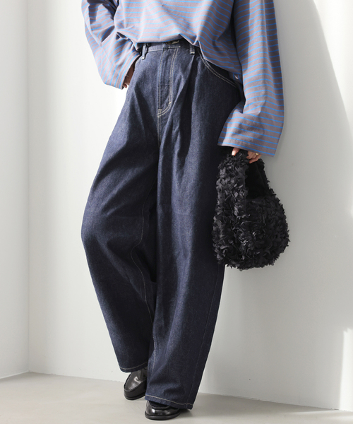 Lee（リー）の「［26SS新作］【Lee /リー】タックライダースパンツ（その他パンツ・レディース・ネイビー/アイボリー・SMALL/X-SMALL）」の21枚目の写真