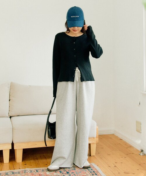 CIAOPANIC TYPY（チャオパニックティピー）の「【スタッフ所持率No.1！／新色追加】裏毛ワイドスウェットパンツ（スウェットパンツ・レディース・ブラック/チャコールグレー/ベージュ/グレー/オフホワイト・LARGE/MEDIUM/SMALL）」の22枚目の写真