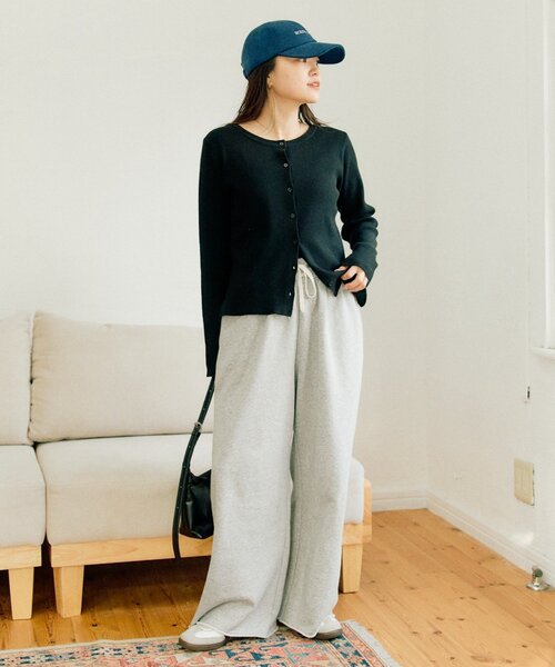 CIAOPANIC TYPY（チャオパニックティピー）の「【スタッフ所持率No.1！／新色追加】裏毛ワイドスウェットパンツ（スウェットパンツ・レディース・ブラック/チャコールグレー/ベージュ/グレー/オフホワイト・LARGE/MEDIUM/SMALL）」の21枚目の写真