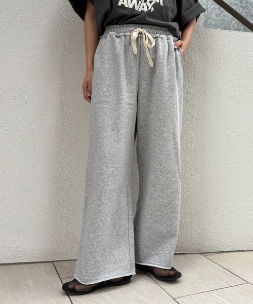 CIAOPANIC TYPY（チャオパニックティピー）の「【スタッフ所持率No.1！／新色追加】裏毛ワイドスウェットパンツ（スウェットパンツ・レディース・ブラック/チャコールグレー/ベージュ/グレー/オフホワイト・LARGE/MEDIUM/SMALL）」の18枚目の写真
