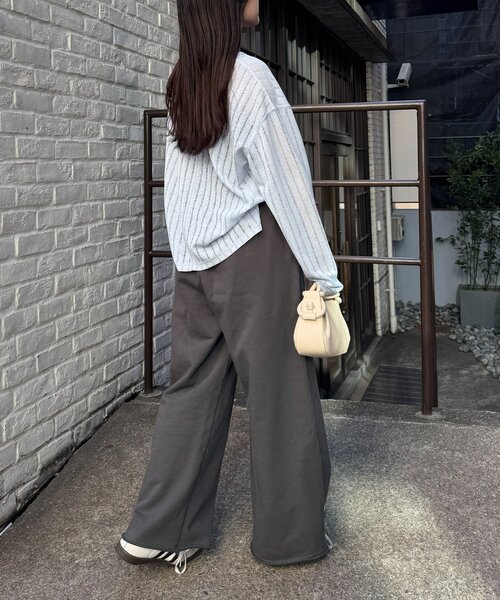 CIAOPANIC TYPY（チャオパニックティピー）の「【スタッフ所持率No.1！／新色追加】裏毛ワイドスウェットパンツ（スウェットパンツ・レディース・ブラック/チャコールグレー/ベージュ/グレー/オフホワイト・LARGE/MEDIUM/SMALL）」の14枚目の写真