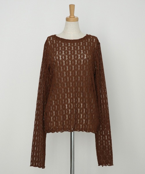 meilmada（メイルマダ）の「レースシアートップス（Tシャツ/カットソー・レディース・ブラウン・FREE）」の15枚目の写真