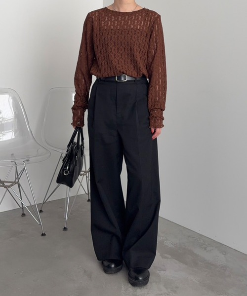 meilmada（メイルマダ）の「レースシアートップス（Tシャツ/カットソー・レディース・ブラウン・FREE）」の11枚目の写真