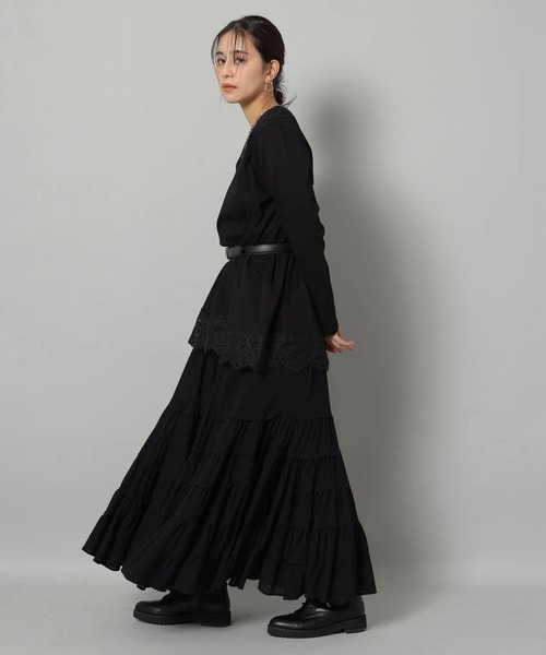 コットン楊柳ティアードスカート（スカート）｜Arpege story