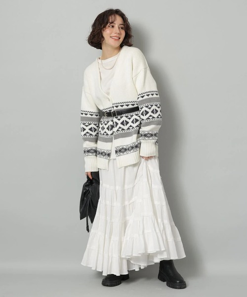 Arpege story（アルページュストーリー）の「コットン楊柳ティアードスカート（スカート・レディース・ブラック/ブルーグレー/ホワイト・0/1/2）」の10枚目の写真