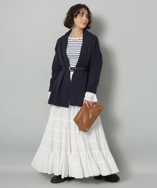 Arpege story（アルページュストーリー）の「コットン楊柳ティアードスカート（スカート・レディース・ブラック/ブルーグレー/ホワイト・0/1/2）」の17枚目の写真