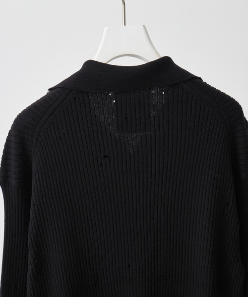 Maison MIHARA YASUHIRO（メゾンミハラヤスヒロ）の「【MIHARA YASUHIRO/ミハラヤスヒロ】DISTRESSED KNIT PULLOVER/ディストレストニットプルオーバー（ニット/セーター・レディース・ブラック/ホワイト・36）」の13枚目の写真