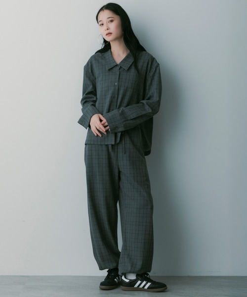 SERENO(セレーノ)の「イージーチェックパンツ(その他パンツ・レディース・グリーン/ネイビー・M/S/L)」の16枚目の写真