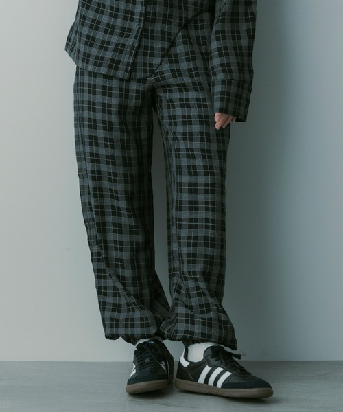 SERENO(セレーノ)の「イージーチェックパンツ(その他パンツ・レディース・グリーン/ネイビー・M/S/L)」の5枚目の写真