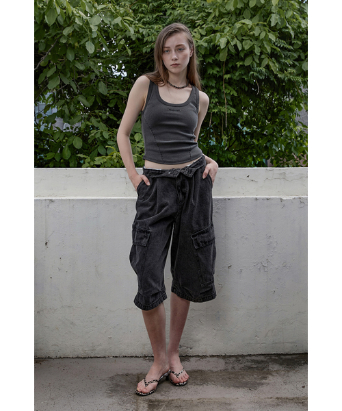 A FEW COMMENTS（アフューコメンツ）の「ピグメントスモークシャーリングタンクトップ CHARCOAL（Tシャツ/カットソー・レディース・その他・FREE）」の6枚目の写真