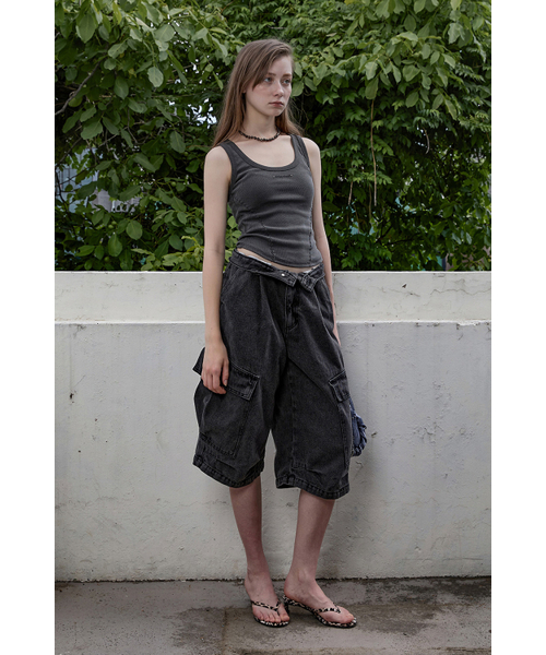 A FEW COMMENTS（アフューコメンツ）の「ピグメントスモークシャーリングタンクトップ CHARCOAL（Tシャツ/カットソー・レディース・その他・FREE）」の7枚目の写真