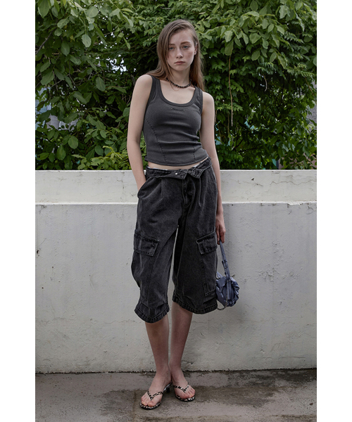 A FEW COMMENTS（アフューコメンツ）の「ピグメントスモークシャーリングタンクトップ CHARCOAL（Tシャツ/カットソー・レディース・その他・FREE）」の8枚目の写真