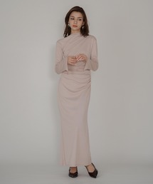 KINO THE KEI（キノザケイ）の「シアーラメ 2WAY ドレープ ワンピース KINO THE KEI（ワンピース）」