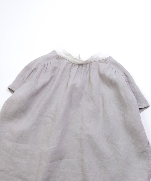 prit（プリット）の「[prit] フレンチリネンキャンバス クレリックスリーブレスプルオーバー（シャツ/ブラウス・レディース・ライトグレー/ブラック・FREE）」の11枚目の写真