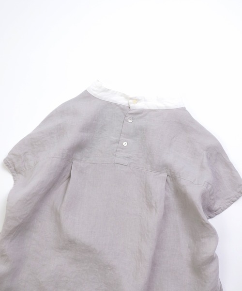 prit（プリット）の「[prit] フレンチリネンキャンバス クレリックスリーブレスプルオーバー（シャツ/ブラウス・レディース・ライトグレー/ブラック・FREE）」の10枚目の写真