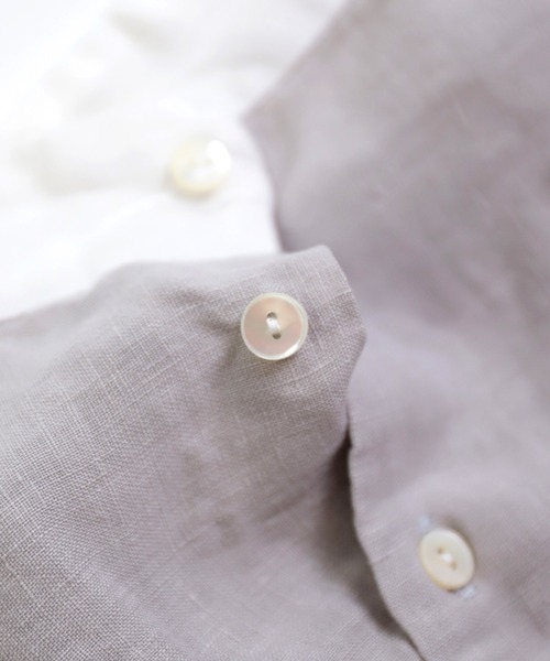 prit（プリット）の「[prit] フレンチリネンキャンバス クレリックスリーブレスプルオーバー（シャツ/ブラウス・レディース・ライトグレー/ブラック・FREE）」の5枚目の写真
