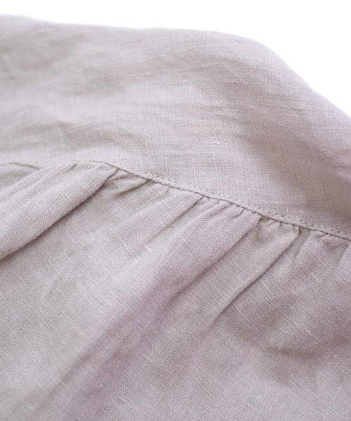 prit（プリット）の「[prit] フレンチリネンキャンバス クレリックスリーブレスプルオーバー（シャツ/ブラウス・レディース・ライトグレー/ブラック・FREE）」の4枚目の写真