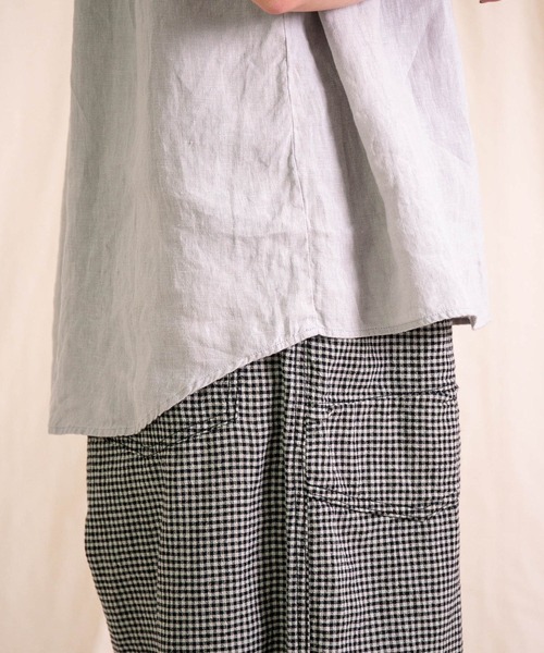 prit（プリット）の「[prit] フレンチリネンキャンバス クレリックスリーブレスプルオーバー（シャツ/ブラウス・レディース・ライトグレー/ブラック・FREE）」の12枚目の写真