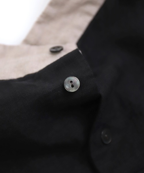 prit（プリット）の「[prit] フレンチリネンキャンバス クレリックスリーブレスプルオーバー（シャツ/ブラウス・レディース・ライトグレー/ブラック・FREE）」の19枚目の写真