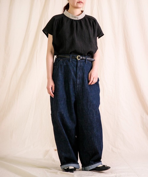 prit（プリット）の「[prit] フレンチリネンキャンバス クレリックスリーブレスプルオーバー（シャツ/ブラウス・レディース・ライトグレー/ブラック・FREE）」の21枚目の写真