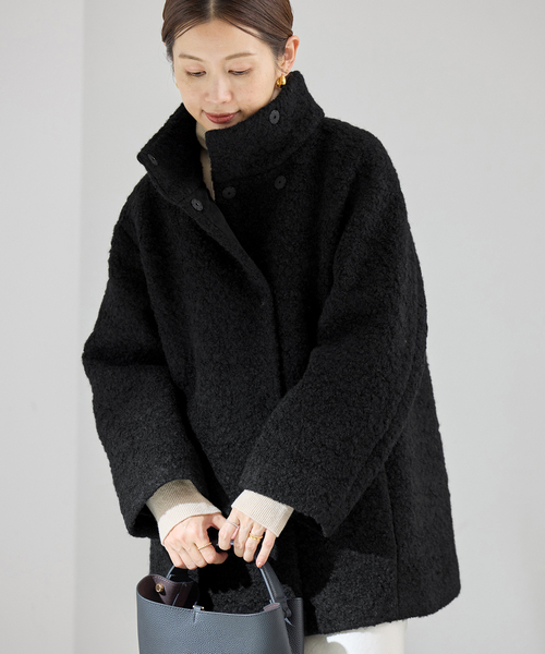 IENA(イエナ)の「ループインレイハーフコート(その他アウター・レディース・ブラック/キャメル・FREE)」の10枚目の写真
