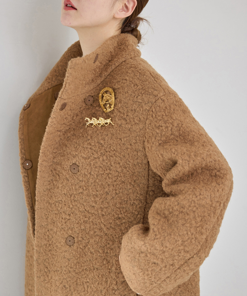 IENA(イエナ)の「ループインレイハーフコート(その他アウター・レディース・ブラック/キャメル・FREE)」の17枚目の写真