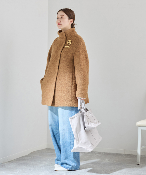 IENA(イエナ)の「ループインレイハーフコート(その他アウター・レディース・ブラック/キャメル・FREE)」の18枚目の写真