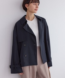 ROPE ロペ スプリングコート ショート丈 美品 トレンチコート ROPE' PICNIC｜【撥水加工・花粉ガード】ショートトレンチコート