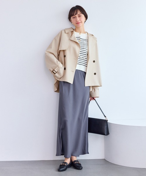 ROPE' PICNIC（ロペピクニック）の「ショート丈トレンチコート/撥水・花粉ガード（トレンチコート・レディース・ベージュ/ネイビー/カーキ・FREE）」の11枚目の写真