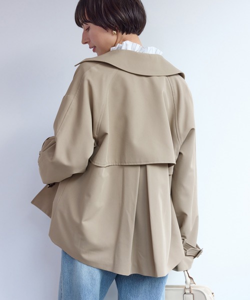ROPE' PICNIC（ロペピクニック）の「ショート丈トレンチコート/撥水・花粉ガード（トレンチコート・レディース・ベージュ/ネイビー/カーキ・FREE）」の19枚目の写真