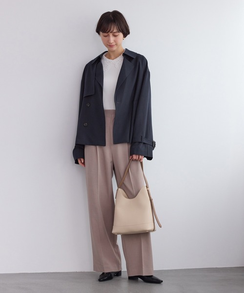 ROPE' PICNIC（ロペピクニック）の「ショート丈トレンチコート/撥水・花粉ガード（トレンチコート・レディース・ベージュ/ネイビー/カーキ・FREE）」の21枚目の写真