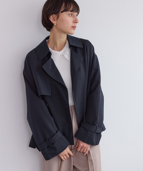 ROPE' PICNIC(ロペピクニック)の「ショート丈トレンチコート/撥水・花粉ガード(トレンチコート・レディース・ベージュ/ネイビー/カーキ・FREE)」の22枚目の写真