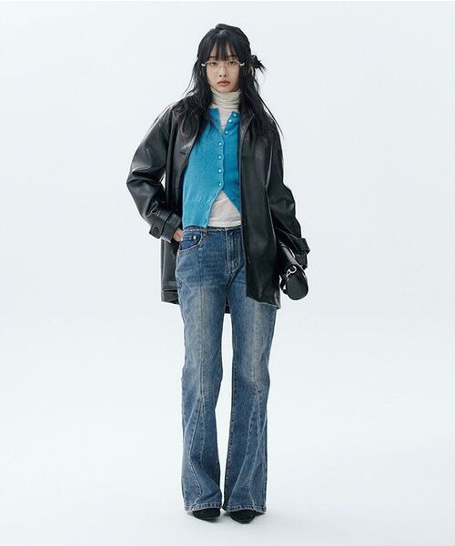 MUSINSA STANDARD WOMAN（ムシンサスタンダードウーマン）の「ウィメンズウールテンセルスリムタートルネック長袖Tシャツ[クリーム]（Tシャツ/カットソー・レディース・その他・X-SMALL/SMALL/MEDIUM/LARGE）」の15枚目の写真