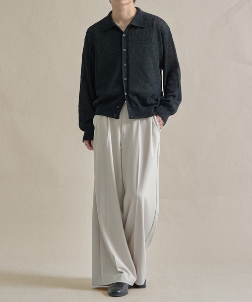 epnok（エプノック）の「2タックワイドストレートバギースラックス（スラックス・メンズ・チャコールグレー/ブラック/オフホワイト・SMALL/MEDIUM/LARGE）」の8枚目の写真