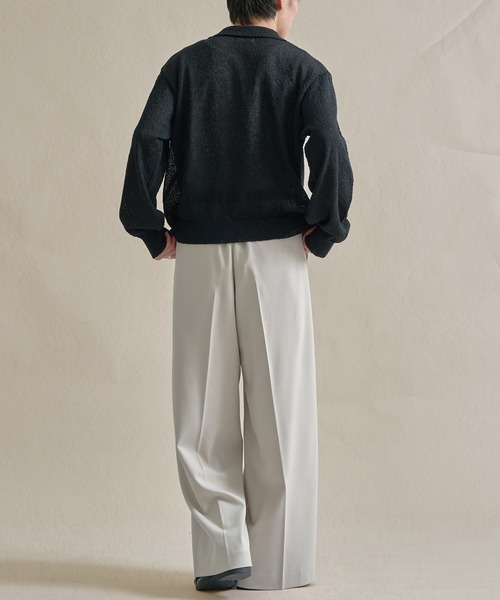 epnok（エプノック）の「2タックワイドストレートバギースラックス（スラックス・メンズ・チャコールグレー/ブラック/オフホワイト・SMALL/MEDIUM/LARGE）」の10枚目の写真