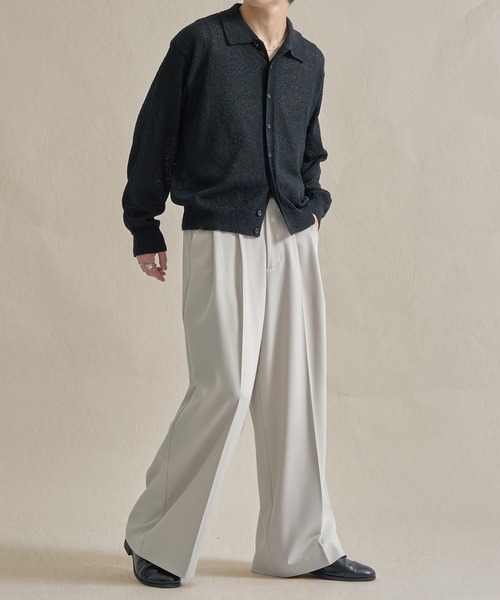 epnok（エプノック）の「2タックワイドストレートバギースラックス（スラックス・メンズ・チャコールグレー/ブラック/オフホワイト・SMALL/MEDIUM/LARGE）」の11枚目の写真