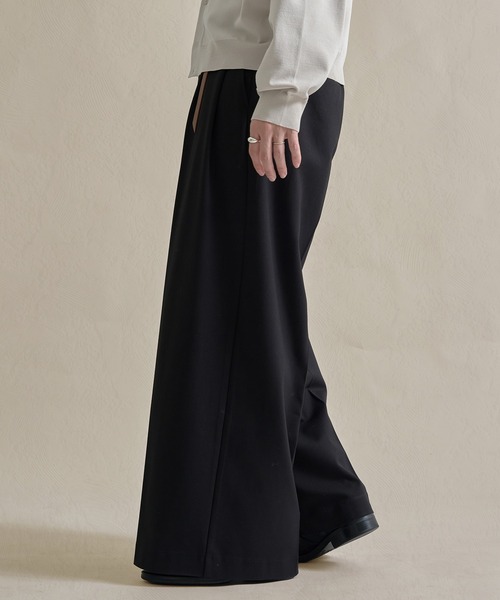 epnok（エプノック）の「2タックワイドストレートバギースラックス（スラックス・メンズ・チャコールグレー/ブラック/オフホワイト・SMALL/MEDIUM/LARGE）」の14枚目の写真