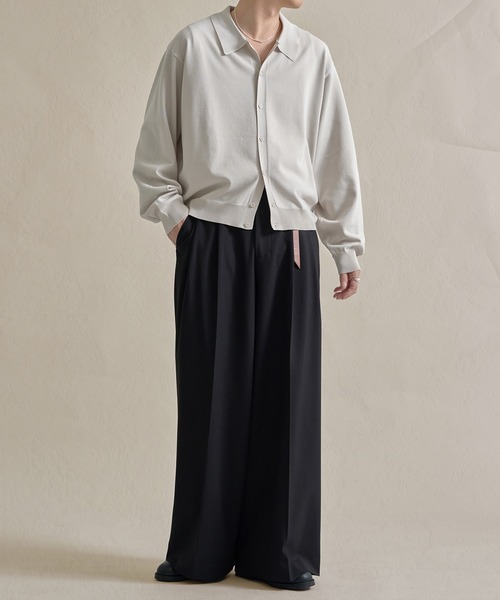 epnok（エプノック）の「2タックワイドストレートバギースラックス（スラックス・メンズ・チャコールグレー/ブラック/オフホワイト・SMALL/MEDIUM/LARGE）」の21枚目の写真