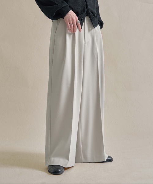 epnok（エプノック）の「2タックワイドストレートバギースラックス（スラックス・メンズ・チャコールグレー/ブラック/オフホワイト・SMALL/MEDIUM/LARGE）」の7枚目の写真