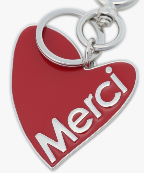 To b. by agnes b.（トゥービーバイアニエスベー）の「メッセージ ハート キーチャーム "Merci"（リング・レディース・レッド・FREE）」の3枚目の写真