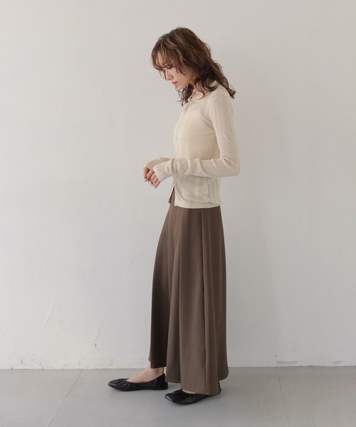 CLEIO（クレイオ）の「【CLEIO】ランダムリブスパンコールシアーポロニット RANDOM RIB SEQUIN SHEER POLO KNIT（ポロシャツ・レディース・ホワイト系その他/ピンク/ネイビー・FREE）」の12枚目の写真