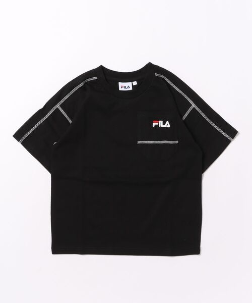 FILA（フィラ）の「FILA/フィラ　ポケット付き半袖Ｔシャツ（Tシャツ/カットソー・キッズ・オフホワイト/ブラック・130cm/140cm/150cm/160cm）」の2枚目の写真