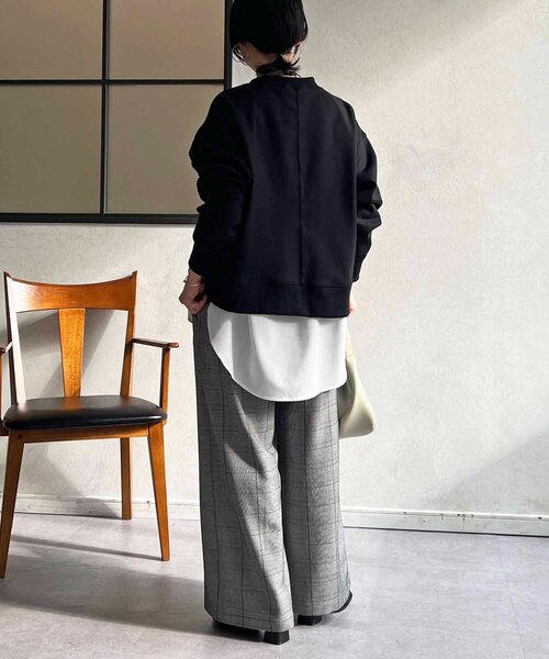 un dix cors（アンディコール）の「裏シャギーダンボールプルオーバー（Tシャツ/カットソー・レディース・アイボリー/ブラック/ブルー・FREE）」の17枚目の写真